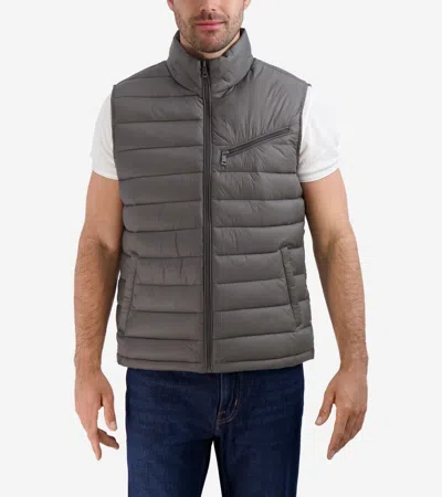 Cole Haan Men's Quilted Vest - Black Size Small In Grey