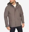 Cole Haan Water Resistant Hooded Windbreaker In Grey