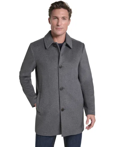 Cole Haan Men's Regular-fit Cashmere-wool Blend Single-breasted Car Coat In Gray