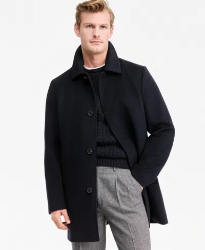 Cole Haan Men's Regular-fit Cashmere-wool Blend Single-breasted Car Coat In Navy