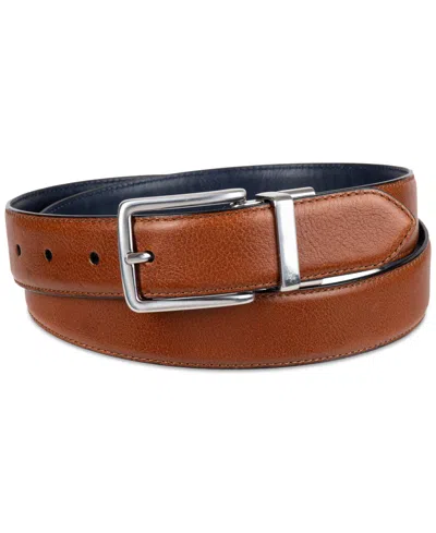 Cole Haan Men's Reversible Leather Dress Belt In Navy,tan