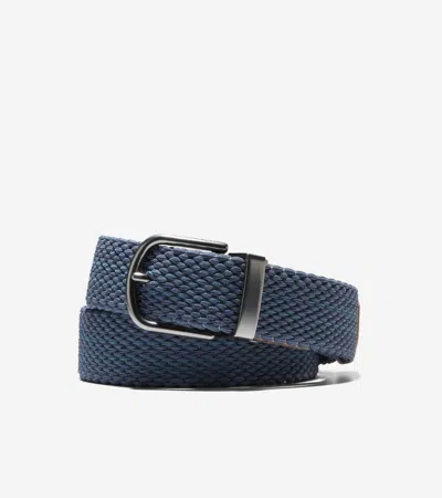Cole Haan Men's Reversible Stretch Web Belt - Beige Size 34 In Brown