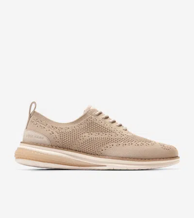 COLE HAAN COLE HAAN MEN'S ØRIGINAL GRAND ENERGYWEAVE STITCHLITE WINGTIP OXFORD SHOES - BEIGE SIZE 9