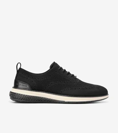 Cole Haan Men's Øriginal Grand Energyweave Stitchlite Wingtip Oxford Shoes - Black Size 8.5
