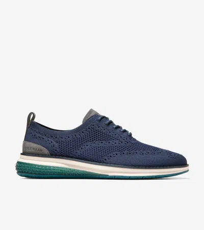 Cole Haan Men's Øriginal Grand Energyweave Stitchlite Wingtip Oxford Shoes - Blue Size 8.5