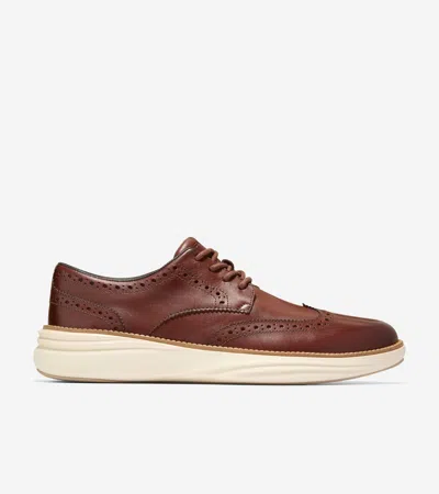 Cole Haan Zerogrand Remastered Wingtip Derby Sneaker In British Tan Ivory