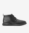 Cole Haan Men's Grand Remix Leather Chukka Boots In Black