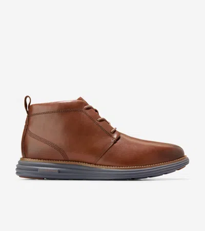Cole Haan Mens Brown Øriginalgrand Chukka Leather Boots Eur 41 / 7 Uk In Medium Brown
