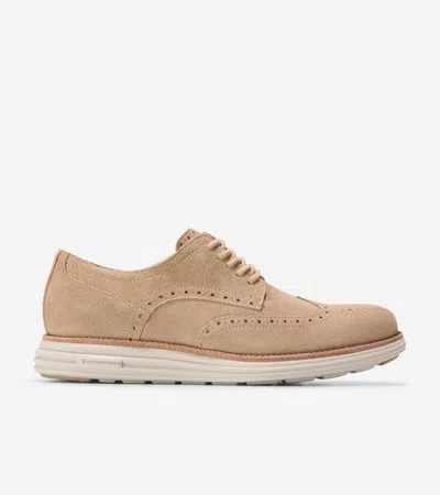 Cole Haan Men's Øriginal Grand Remastered Wingtip Oxford Shoes - Beige Size 13