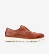 Cole Haan Mens Tan Øriginalgrand Wingtip Leather Shoes Eur 42 / 8 Uk In Brown