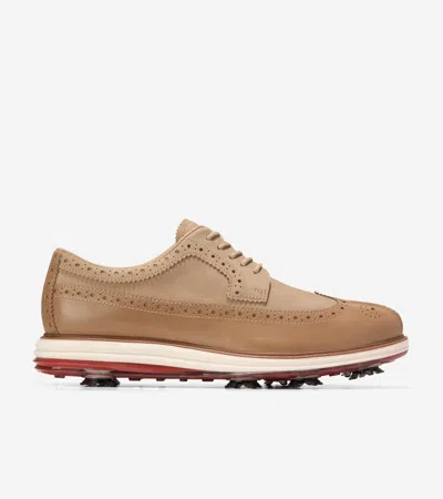 Cole Haan Men's Øriginal Grand Tour Waterproof Golf Shoes - Beige Size 9 In Brown
