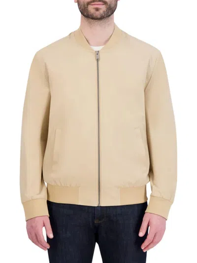 Cole Haan Men's Soft Rain Bomber Jacket In Khaki