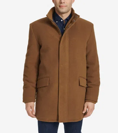 Cole Haan Men's Stand Collar Car Coat - Beige Size Medium In Brown