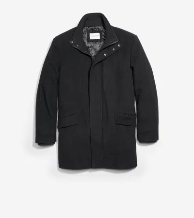 Cole Haan Men's Stand Collar Car Coat - Black Size Medium