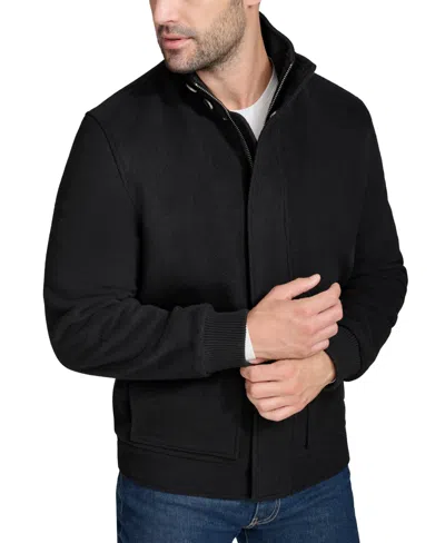 Cole Haan Men's Stand-collar Long-sleeve Bomber Jacket In Black