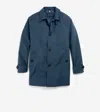 Cole Haan Stand Collar Rain Jacket In Navy