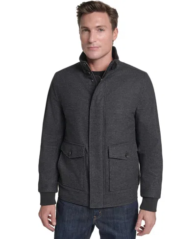 Cole Haan Men's Stand-collar Long-sleeve Bomber Jacket In Black