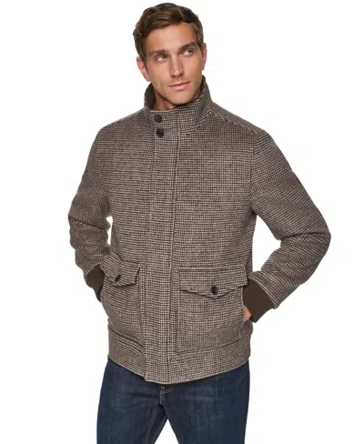 Cole Haan Men's Stand-collar Long-sleeve Bomber Jacket In Gray