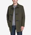 Cole Haan Water Repellent Duffle Coat In Green