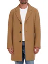 Cole Haan Regular Fit Stretch Wool Coat In Camel