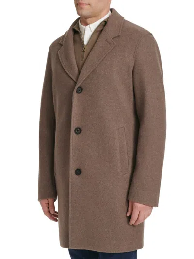 Cole Haan Men's Stretch-wool Topcoat In Mushroom