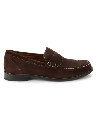 Cole Haan Men's Suede Penny Loafers In Brown