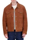 Cole Haan Men's Suede Regular Fit Jacket In Brown
