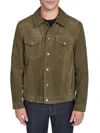 Cole Haan Men's Suede Regular Fit Jacket In Green