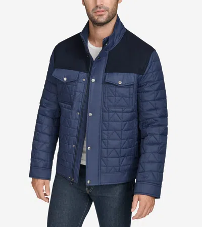 Cole Haan Multimedia Jacket In Navy