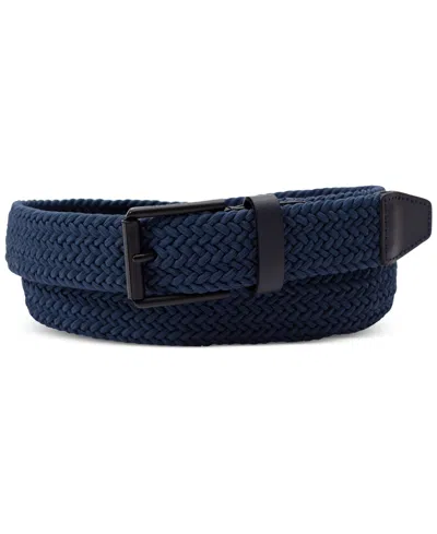 Cole Haan Men's Tubular Stretch Belt In Navy