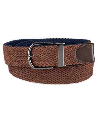 Cole Haan Men's Two-in-one Reversible Braided Stretch Belt In Brown
