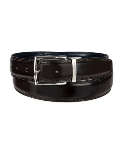 Cole Haan Men's Two-in-one Reversible Leather Dress Belt In Black