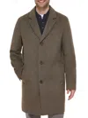 Cole Haan Men's Wool-blend Notch Collar Coat In Brown