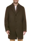 Cole Haan Men's Wool-blend Notch Collar Coat In Dark Olive