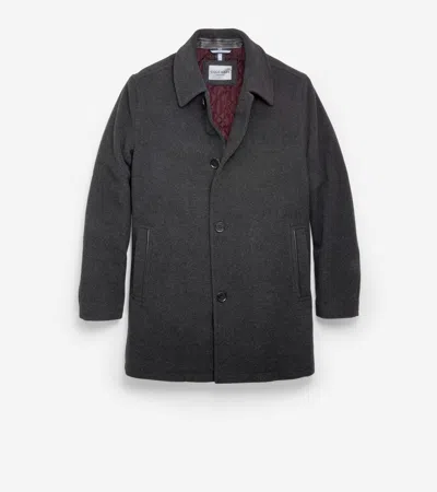 Cole Haan Men's Wool Car Coat - Grey Size Xl In Charcoal