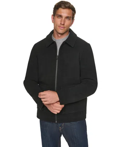 Cole Haan Men's Wool-blend Shirt Collar Jacket In Black