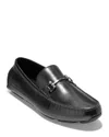 Cole Haan Wyatt Mens Faux Leather Slip On Loafers In Black