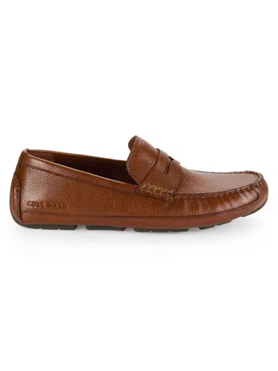 Cole Haan Men's Wyatt Leather Penny Driving Loafers In British Tan