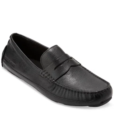 Cole Haan Men's Wyatt Slip-on Penny Drivers In Black