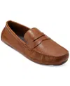 Cole Haan Men's Wyatt Slip-on Penny Drivers In British Tan