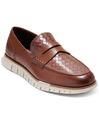 Cole Haan Men's Zerøgrand Remastered Penny Loafer In Woodbury Stamped Leather-ancient Scroll
