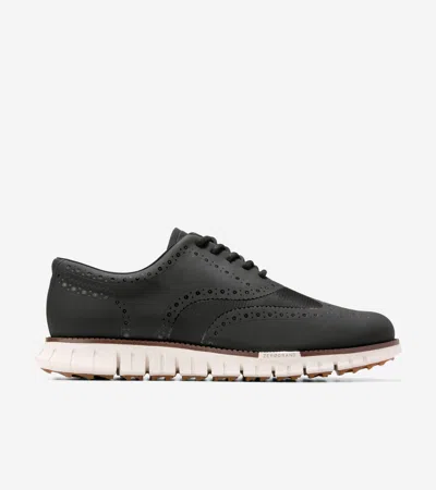 Cole Haan Men's Zerøgrand Remastered No Sew Wingtip Waterproof Golf Shoes - Black Size 11.5