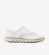 Cole Haan Men's Zerøgrand Remastered No Sew Wingtip Waterproof Golf Shoes - White Size 9 In White