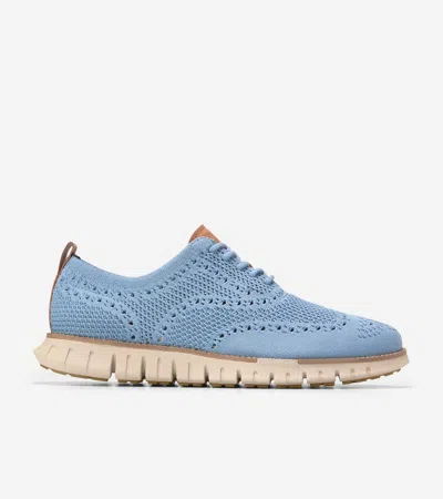 Cole Haan Men's Zerøgrand Remastered Stitchlite Wingtip Oxford Shoes - Blue Size 9