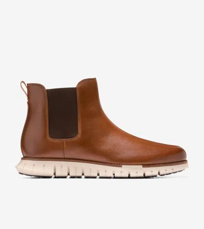 Cole Haan Men's Zerøgrand Remastered Waterproof Chelsea Boots - Brown Size 7.5
