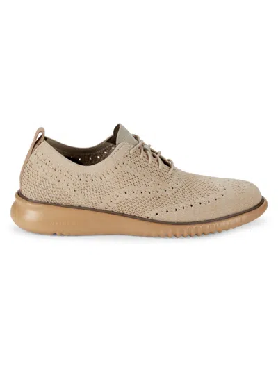 Cole Haan Men's Zerogrand Brogue Style Shoes In Silver Lining