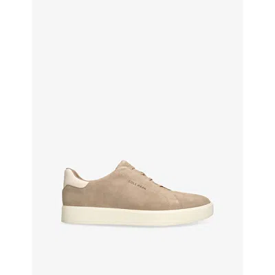 Cole Haan Mens Grandpro Slip-on Suede Low-top Trainers Beige Comb In Brown
