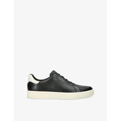 Cole Haan Mens  Grandpro Luxe Leather Low-top Trainers In Blk/white