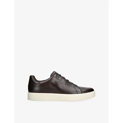 Cole Haan Mens Dark Brown Grandpro Luxe Leather Low-top Trainers Eur 44 / 10 Uk