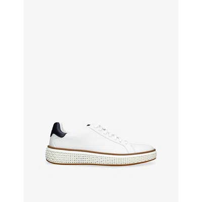 Cole Haan Mens Grandprø Court Leather Trainers White/navy Eur 42.5 / 8.5 Uk